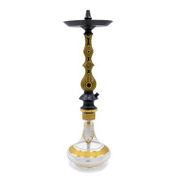Regal Black/Yellow Dymondwood Queen Hookah | Hookah Deals