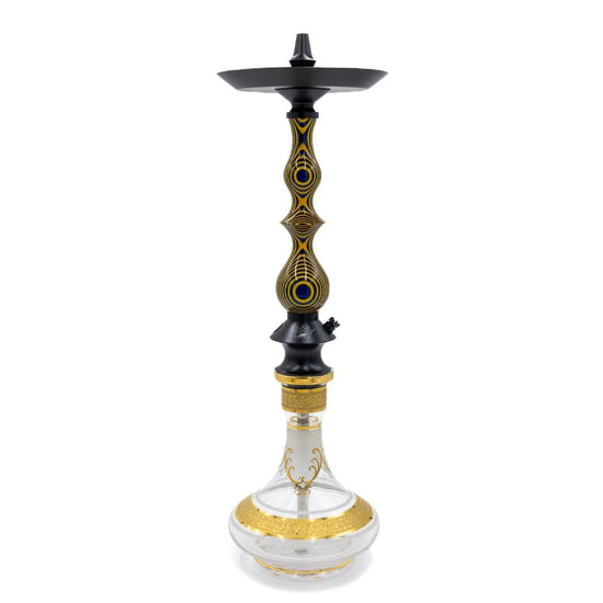 Regal Yellow/Blue Dymondwood Queen Hookah | Hookah Deals