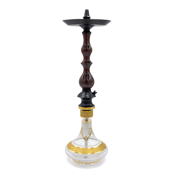 Regal Maroon/Grey Dymondwood Queen Hookah | Hookah Deals