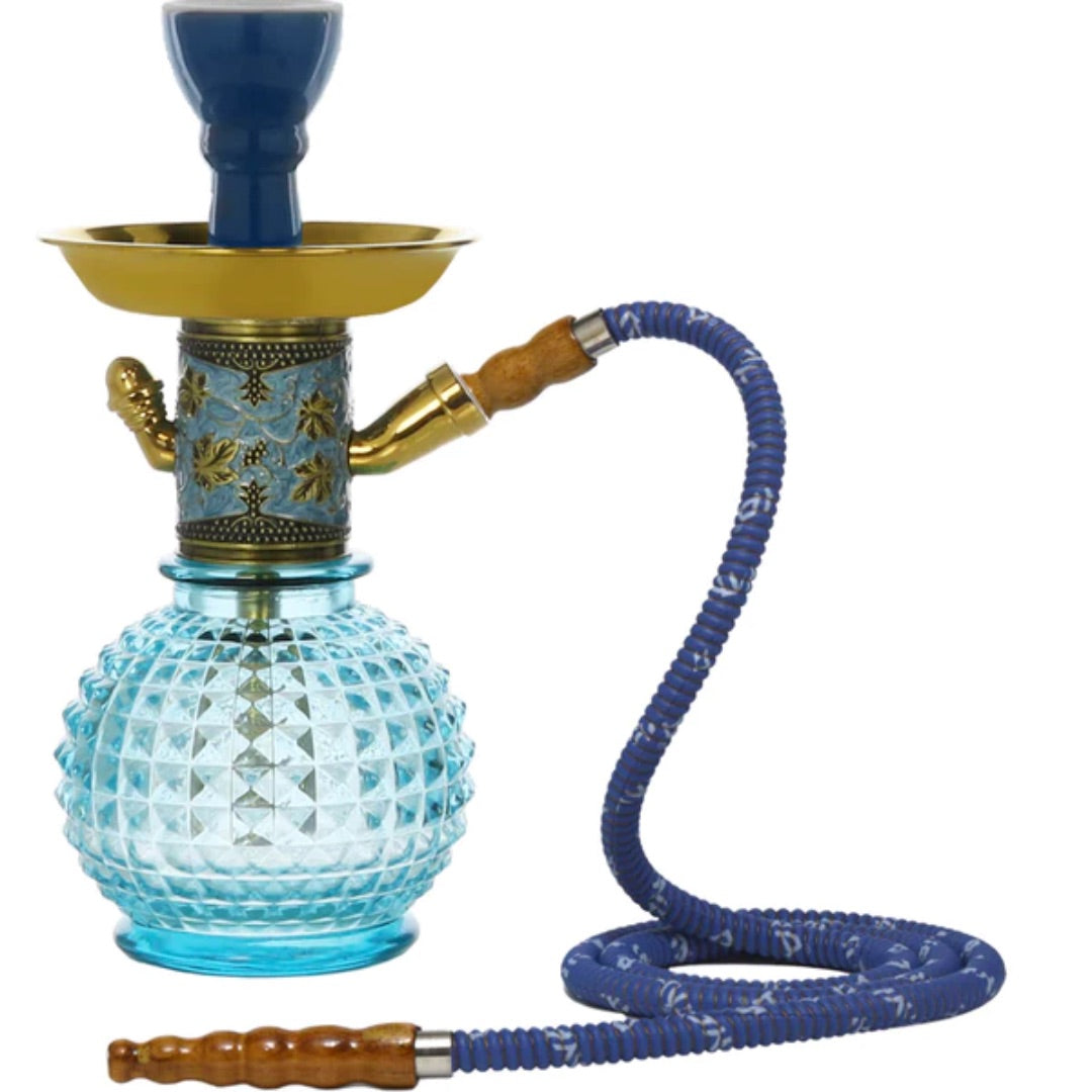 Mya Hookah - Bambino - Gold/Sky Blue - Portable Hookah | Hookah Deals