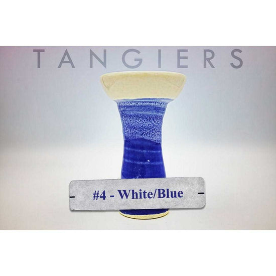 Tangiers Small Phunnel Bowl (#4) White Blue | Hookah Deals