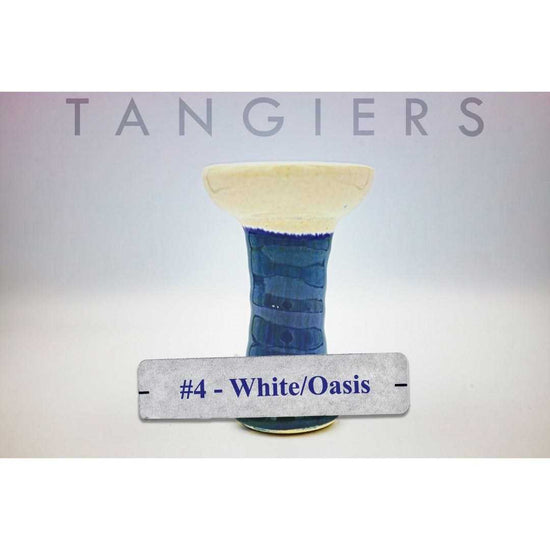 Tangiers Small Phunnel Bowl (#4) White/Oasis | Hookah Deals