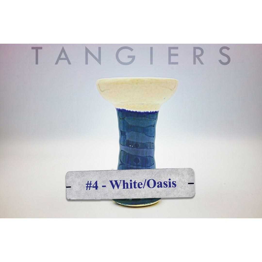 Tangiers Small Phunnel Bowl (#4) White/Oasis | Hookah Deals