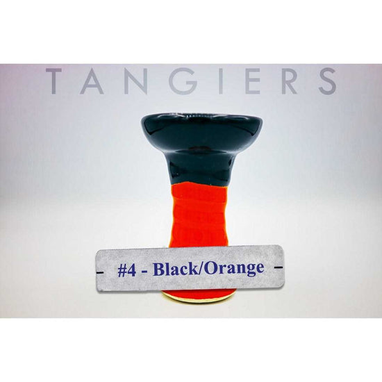 Tangiers Small Phunnel Bowl (#4) Black/Orange | Hookah Deals