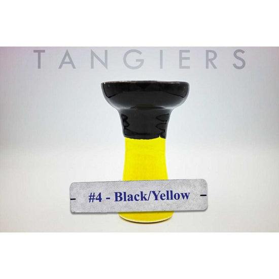 Tangiers Small Phunnel Bowl (#4) Black/Yellow | Hookah Deals