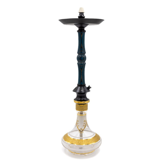 Regal Aqua/Grey Dymondwood Queen Hookah | Hookah Deals