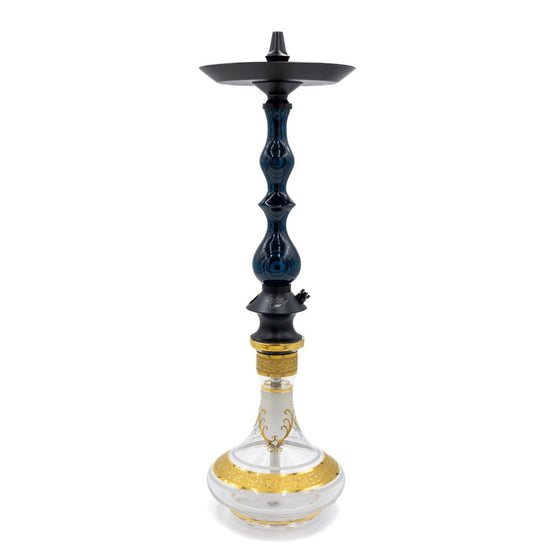 Regal Blue/Grey Dymondwood Queen Hookah | Hookah Deals