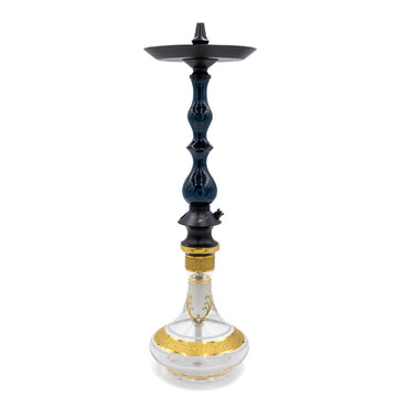 Regal Blue/Grey Dymondwood Queen Hookah | Hookah Deals