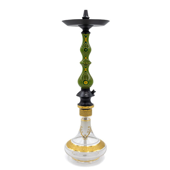 Regal Green/Yellow Dymondwood Queen Hookah | Hookah Deals