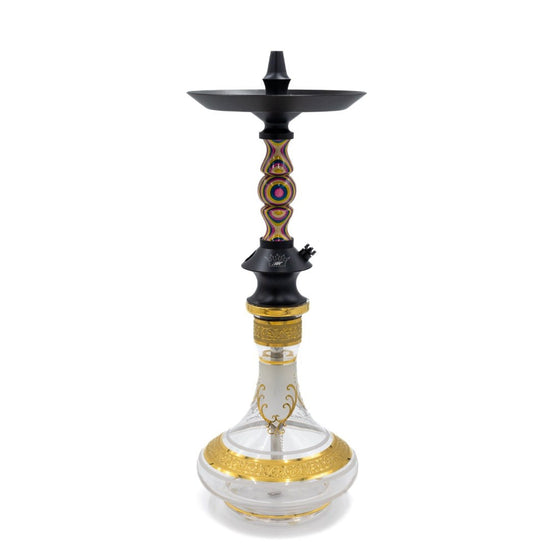 Regal Pink/Blue/Clear Dymondwood Eye Prince Hookah | Hookah Deals