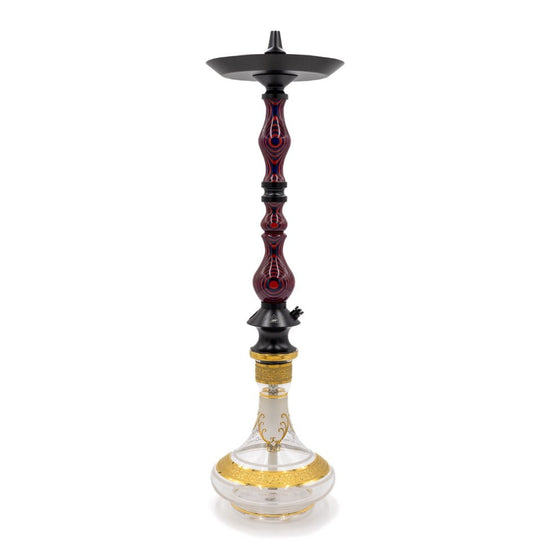 Regal Red/Blue Dymondwood King Hookah | Hookah Deals