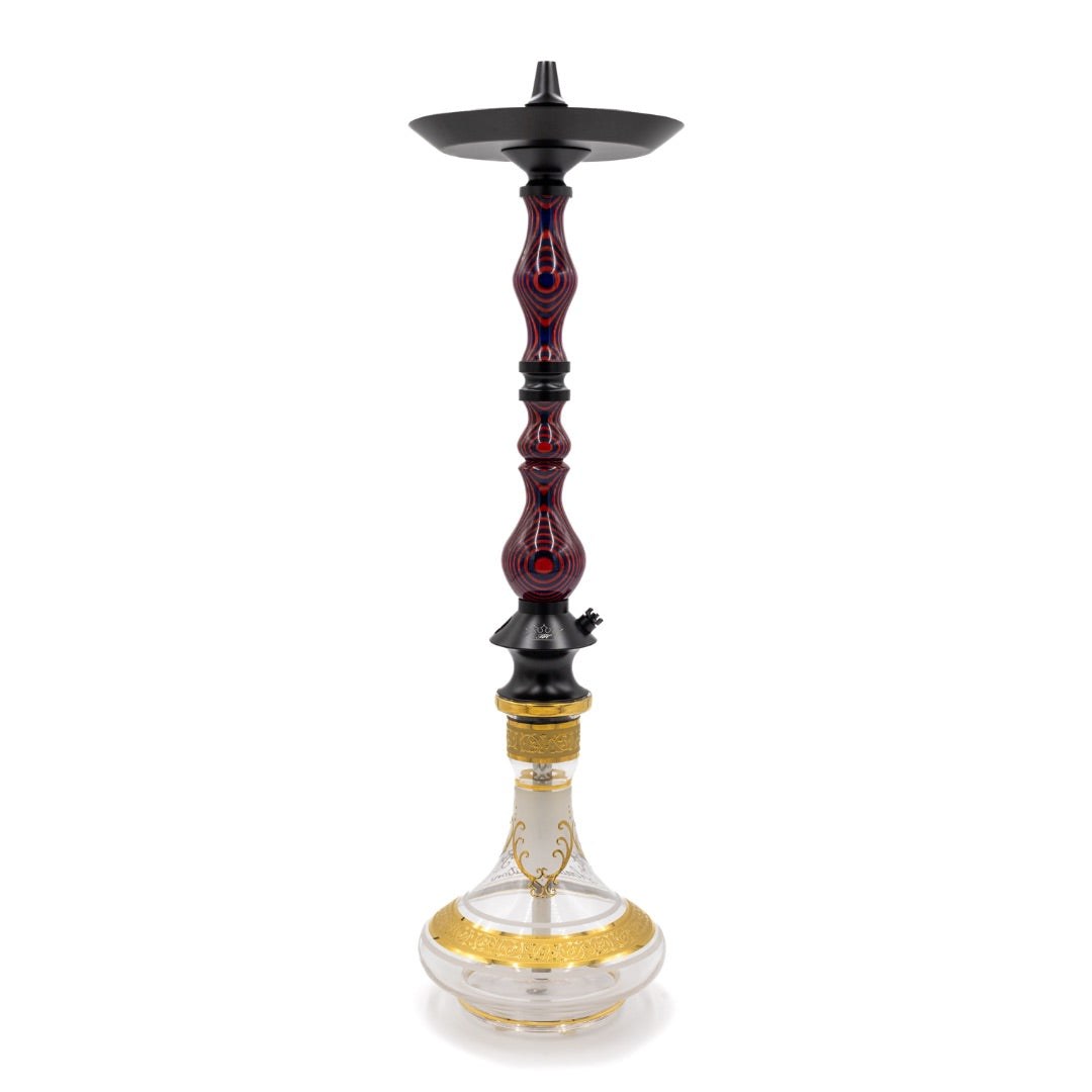 Regal Red/Blue Dymondwood King Hookah | Hookah Deals
