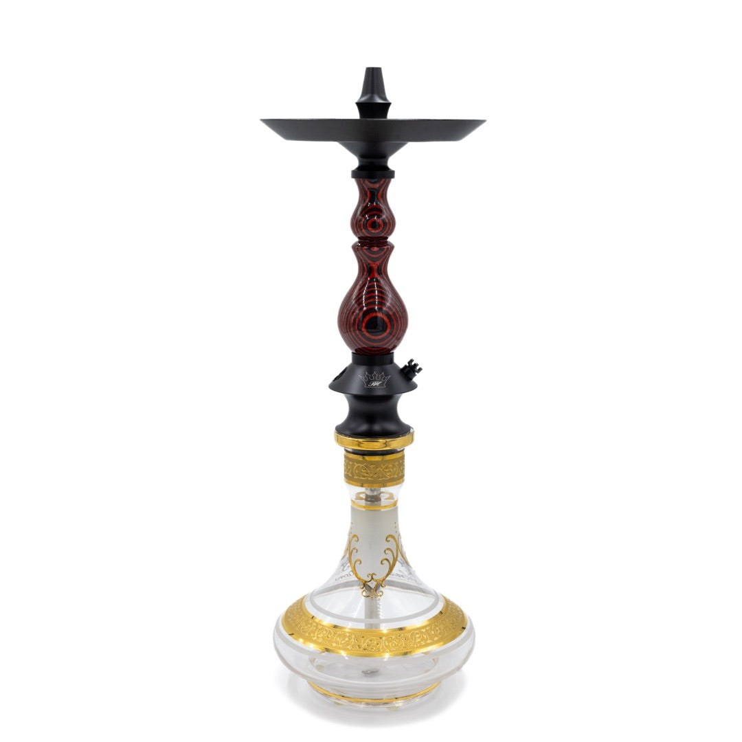 Regal Red/Grey Dymondwood Bishop Hookah | Hookah Deals