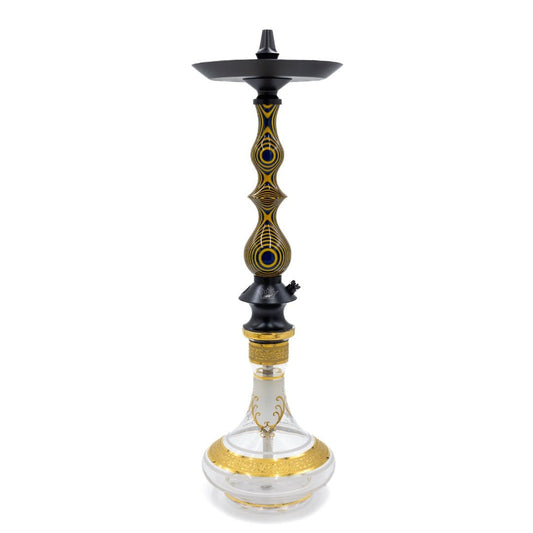Regal Yellow/Blue Dymondwood Queen Hookah | Hookah Deals