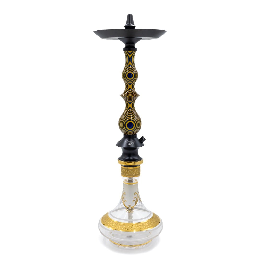 Regal Yellow/Blue Dymondwood Queen Hookah | Hookah Deals