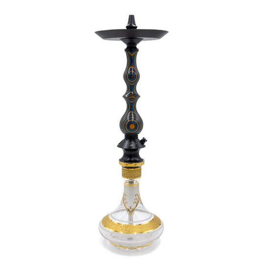 Regal Blue/Orange/Grey Dymondwood Queen Hookah | Hookah Deals