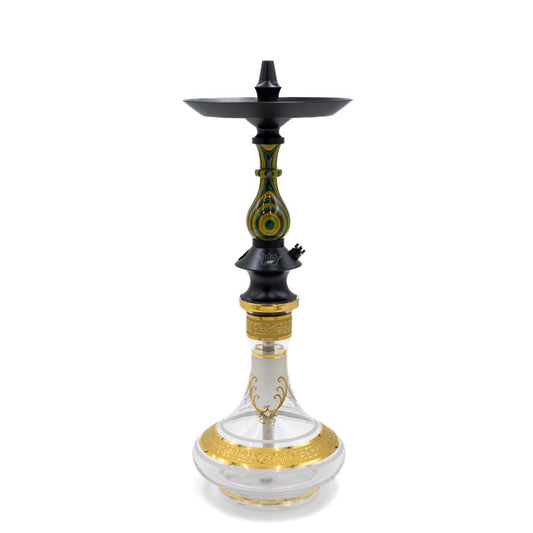 Regal Green/Orange/Blue Dymondwood Prince Hookah | Hookah Deals