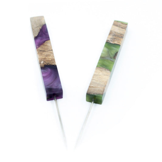 Resin And Wood Hookah Poker Purple | Hookah Deals