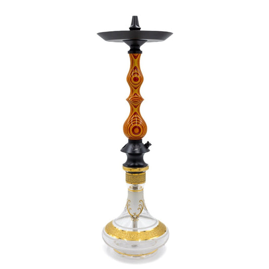 Regal Yellow/Orange/Red Dymondwood Queen Hookah | Hookah Deals