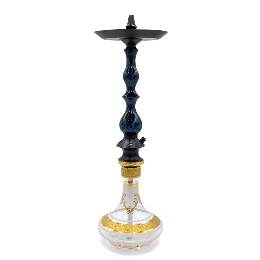 Regal Blue/Grey Dymondwood Queen Hookah | Hookah Deals