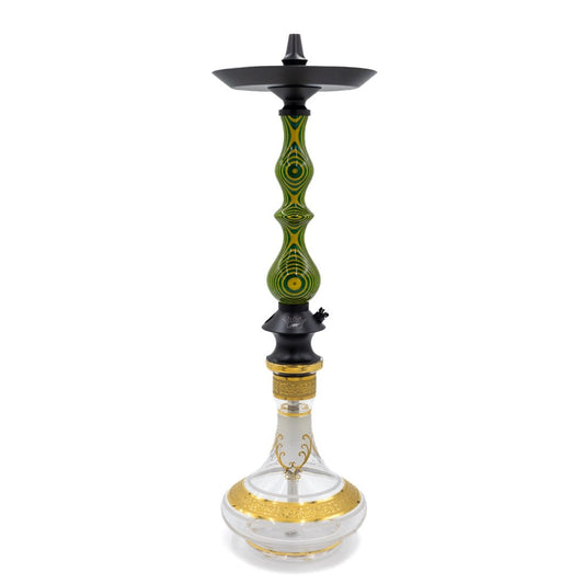 Regal Green/Yellow Dymondwood Queen Hookah | Hookah Deals