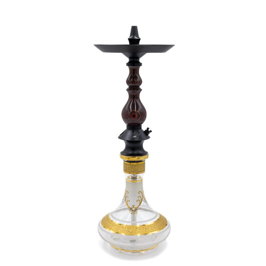 Regal Maroon Grey Dymondwood Bishop Hookah | Hookah Deals