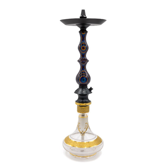 Regal Orange/Blue/Purple Dymondwood Queen Hookah | Hookah Deals