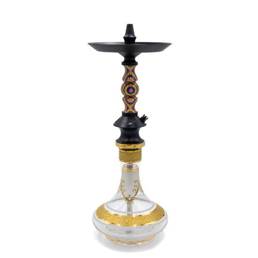 Regal Pink/Blue/Clear Dymondwood Eye Prince Hookah | Hookah Deals
