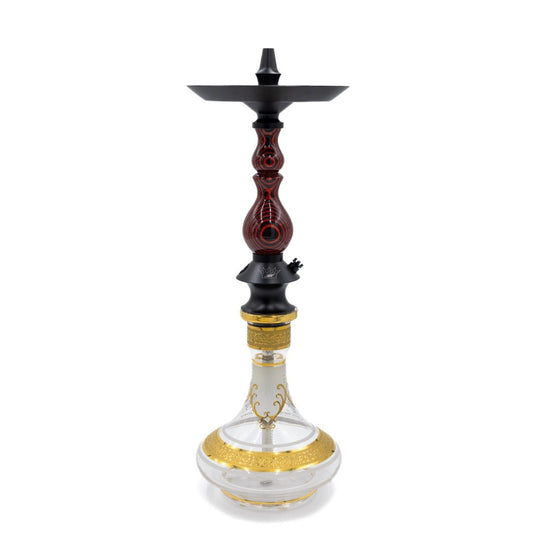Regal Red/Grey Dymondwood Bishop Hookah | Hookah Deals